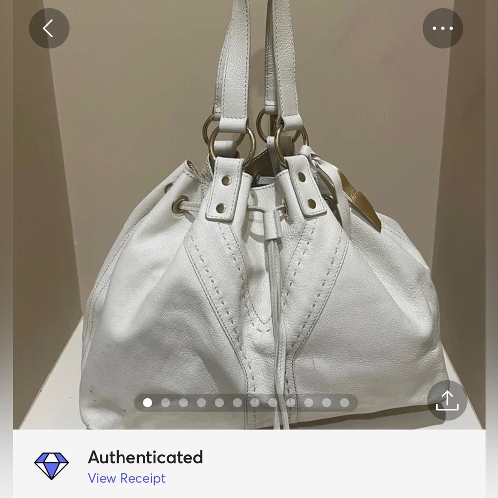 Yves Saint Laurent Vintage Pebbled Drawstring Leather Rive Gauche Handbag